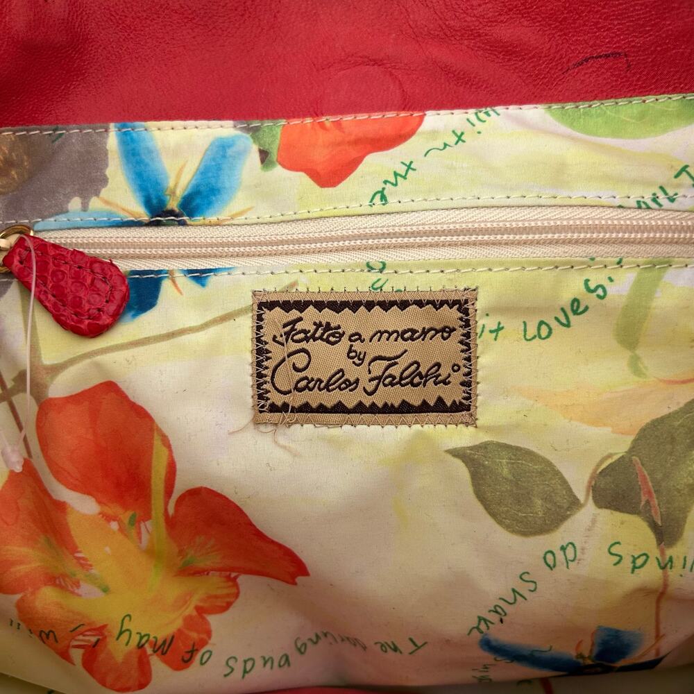 Carlos Falchi Python Leather Tote Bag Exotic Embo… - image 12